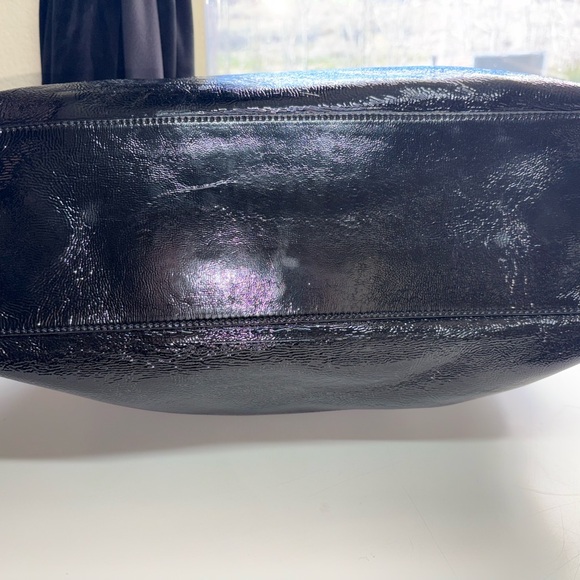 Kate Spade New York Black Patent Leather Bow Tote Shoulder Bag - Picture 7 of 10